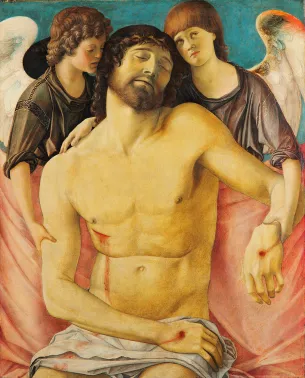 Christ mort soutenu par deux anges