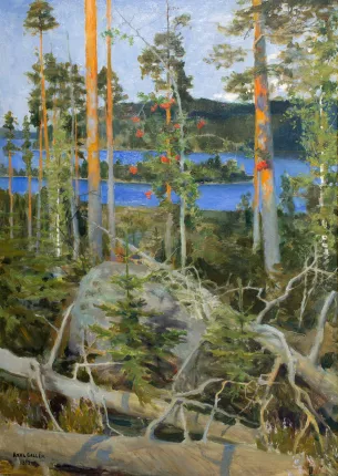 Akseli Gallen-Kallela (1865-1931) Paysage sauvage de lac, 1892 Huile sur toile, 72 x 51 cm Gösta Serlachius Fine Arts Foundation Photo : The Gösta Serlachius Fine Arts Foundation, Teemu Källi