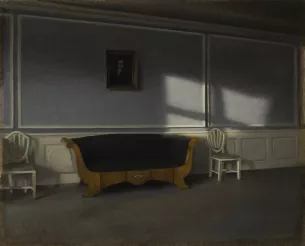 Vilhelm Hammershøi, Rayon de soleil dans le salon, III 1903, huile sur toile, 54 x 66 cm, Stockholm, Nationalmuseum, Suède - Photo © Erik Cornelius/Nationalmuseum